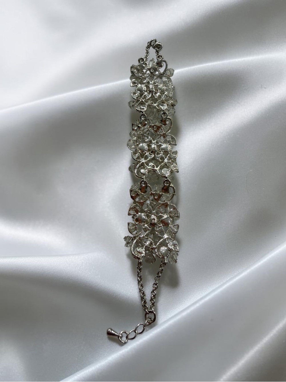 Silver Floral Link Bracelet